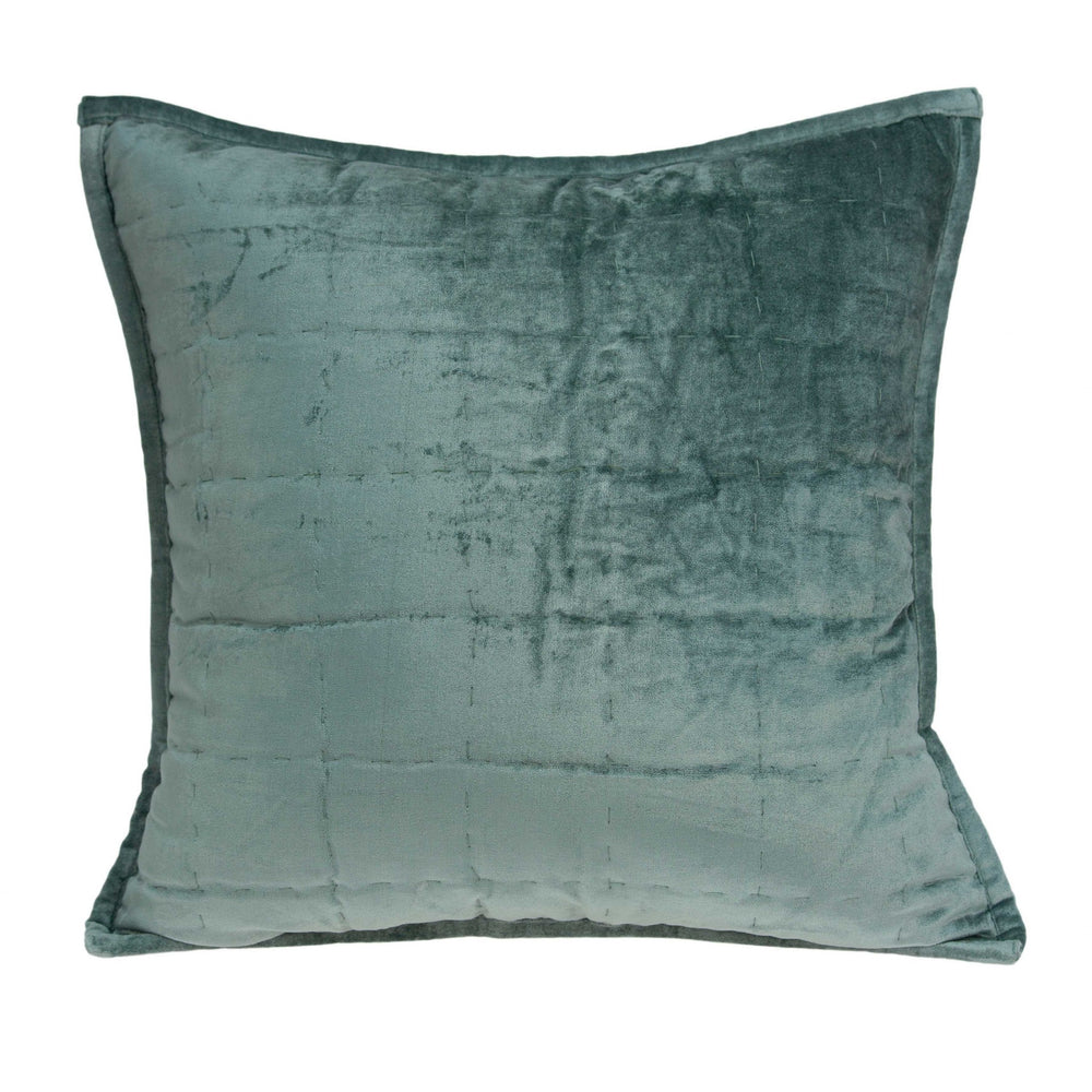 Homeroots 20" X 7" X 20" Transitional Sea Foam Solid Quilted Pillow Cover With Poly Insert   334102