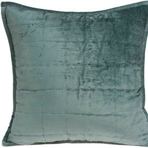 Homeroots 20" X 7" X 20" Transitional Sea Foam Solid Quilted Pillow Cover With Poly Insert   334102