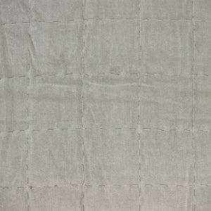 Homeroots 20" X 7" X 20" Transitional Gray Solid Quilted Pillow Cover With Poly Insert   334103