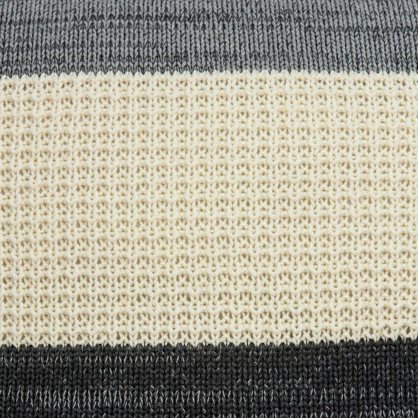 Homeroots 20" X 7" X 20" Transitional Cream And Gray Pillow Cover With Poly Insert   334104