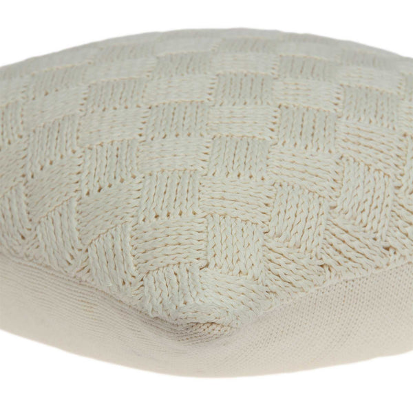 Homeroots 20" X 7" X 20" Transitional Beige Pillow Cover With Poly Insert   334105