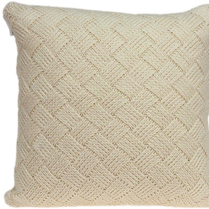 Homeroots 20" X 7" X 20" Transitional Beige Pillow Cover With Poly Insert   334105
