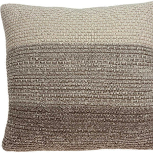 Homeroots 20" X 20" Beige And Brown Cotton Pillow   334107