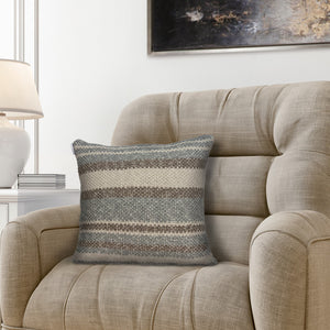 Homeroots 20" X 7" X 20" Charmingtransitional Tan Cotton Pillow Cover With Poly Insert   334108