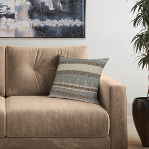 Homeroots 20" X 7" X 20" Charmingtransitional Tan Cotton Pillow Cover With Poly Insert   334108