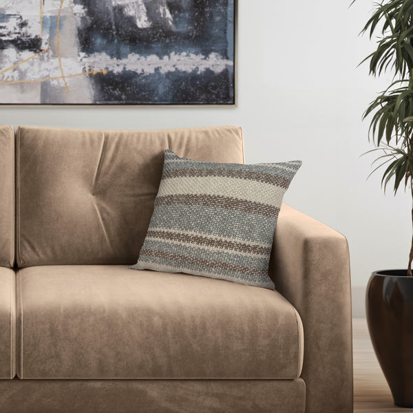 Homeroots 20" X 7" X 20" Charmingtransitional Tan Cotton Pillow Cover With Poly Insert   334108