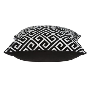 Homeroots 20" X 7" X 20" Cool Transitional Black And White Pillow Cover With Poly Insert   334117