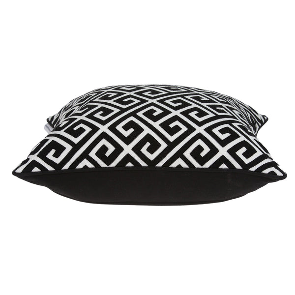 Homeroots 20" X 7" X 20" Cool Transitional Black And White Pillow Cover With Poly Insert   334117