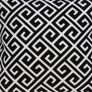 Homeroots 20" X 7" X 20" Cool Transitional Black And White Pillow Cover With Poly Insert   334117