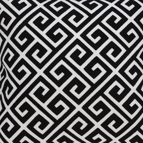 Homeroots 20" X 7" X 20" Cool Transitional Black And White Pillow Cover With Poly Insert   334117