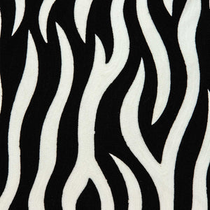 Homeroots 20" X 7" X 20" Transitional Black And White Zebra Pillow Cover With Poly Insert   334118