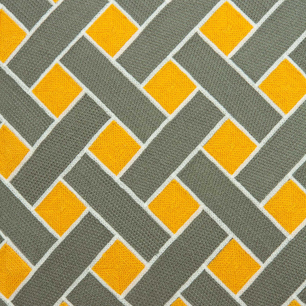 Homeroots 20" Gray And Orange Braided Cotton Throw Pillow   334119