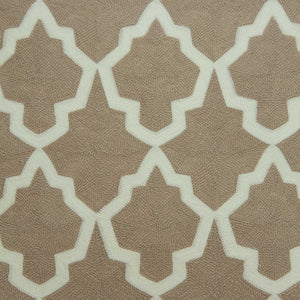 Homeroots 20" X 7" X 20" Transitional Beige And White Pillow Cover With Poly Insert   334125