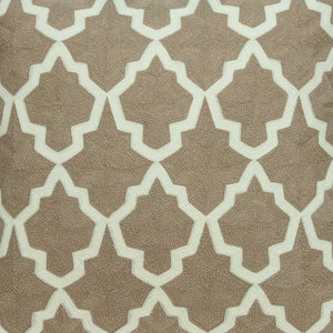 Homeroots 20" X 7" X 20" Transitional Beige And White Pillow Cover With Poly Insert   334125