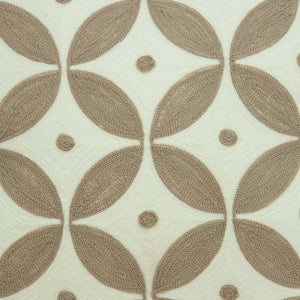 Homeroots 20" X 7" X 20" Transitional Beige And White Accent Pillow Cover With Poly Insert   334127