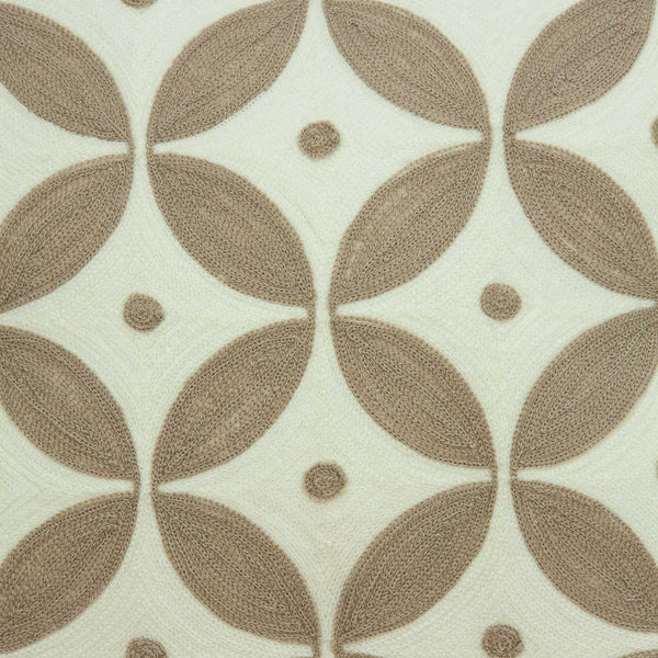 Homeroots 20" X 7" X 20" Transitional Beige And White Accent Pillow Cover With Poly Insert   334127