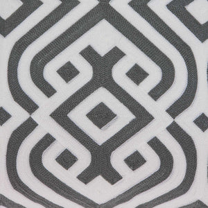 Homeroots 20" X 7" X 20" Gray And White Accent Pillow Cover With Poly Insert   334129