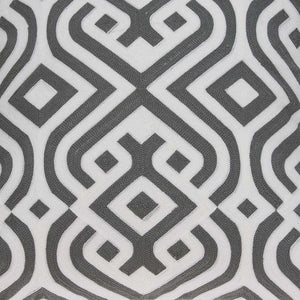 Homeroots 20" X 7" X 20" Gray And White Accent Pillow Cover With Poly Insert   334129