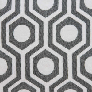 Homeroots 20" X 7" X 20" Cool Gray And White Pillow Cover With Poly Insert   334130