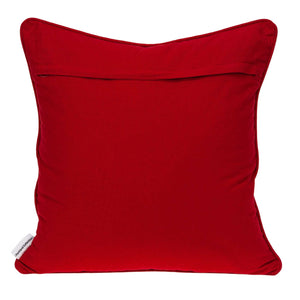 Homeroots 20" X 7" X 20" Transitional Red And White Pillow Cover With Poly Insert   334131