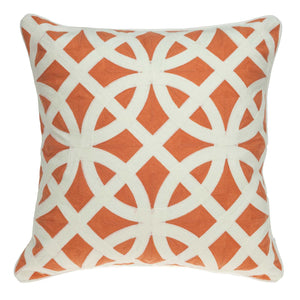 Homeroots 20" X 7" X 20" Transitional Orange Pillow Cover With Poly Insert   334137