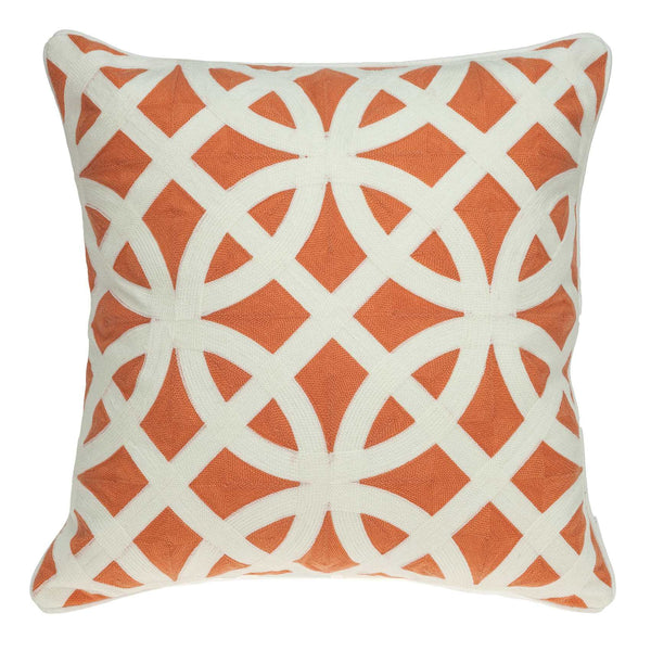 Homeroots 20" X 7" X 20" Transitional Orange Pillow Cover With Poly Insert   334137