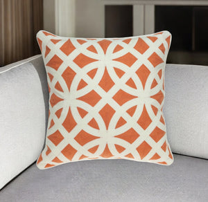 Homeroots 20" X 7" X 20" Transitional Orange Pillow Cover With Poly Insert   334137