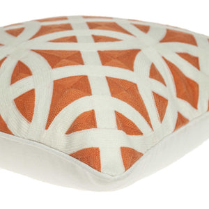 Homeroots 20" X 7" X 20" Transitional Orange Pillow Cover With Poly Insert   334137