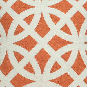 Homeroots 20" X 7" X 20" Transitional Orange Pillow Cover With Poly Insert   334137