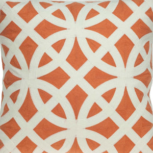 Homeroots 20" X 7" X 20" Transitional Orange Pillow Cover With Poly Insert   334137