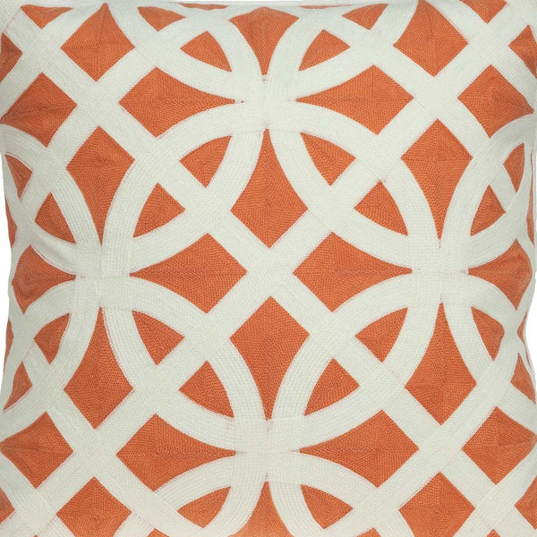Homeroots 20" X 7" X 20" Transitional Orange Pillow Cover With Poly Insert   334137