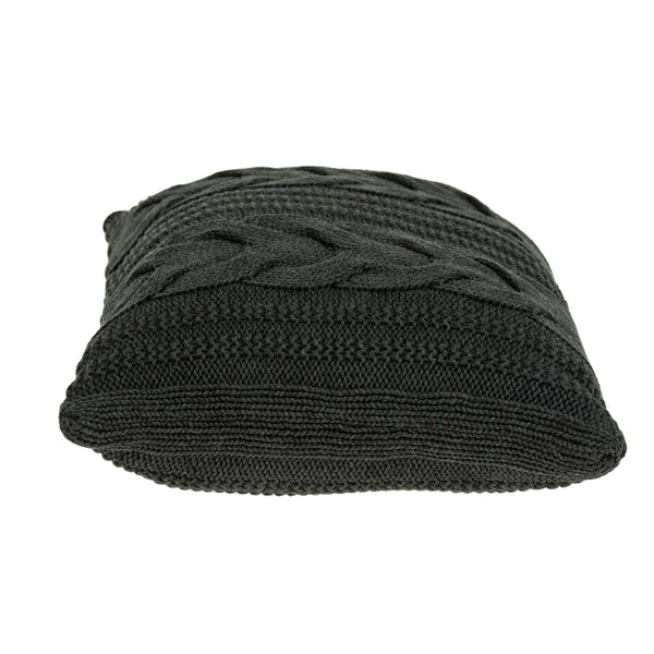 Homeroots 24" X 5" X 16" Transitional Gray Pillow Cover With Poly Insert   334141