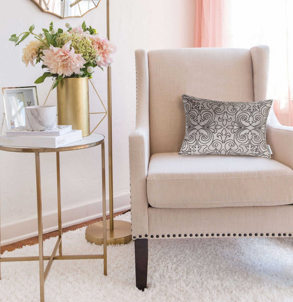 Homeroots 20" X 6" X 14" Transitional Champagne Pillow Cover With Poly Insert   334142