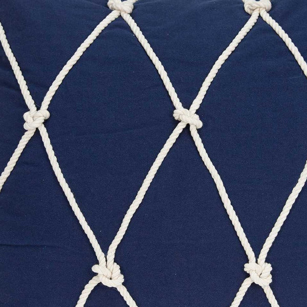 Homeroots 20" X 7" X 20" Nautical Blue Pillow Cover With Poly Insert   334143
