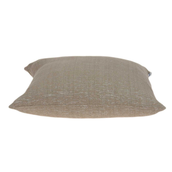 Homeroots 20" X 7" X 20" Charming Transitional Tan Cotton Accent Pillow Cover With Poly Insert   334145