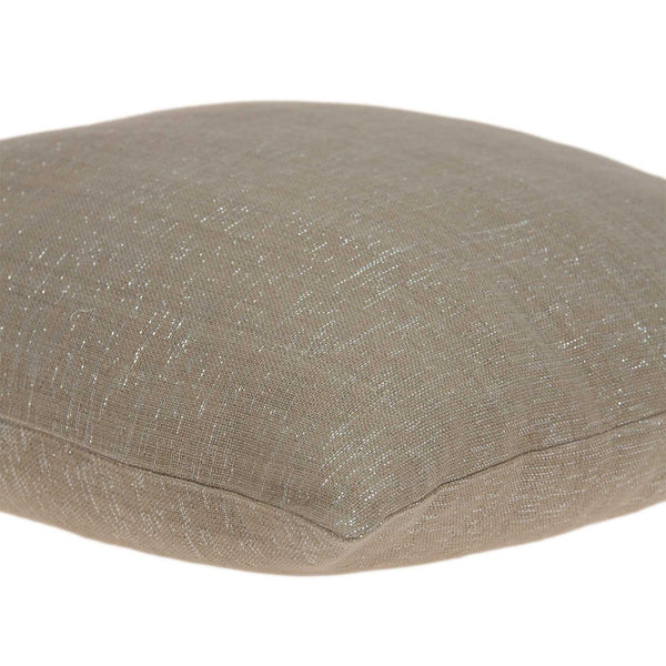 Homeroots 20" X 7" X 20" Charming Transitional Tan Cotton Accent Pillow Cover With Poly Insert   334145