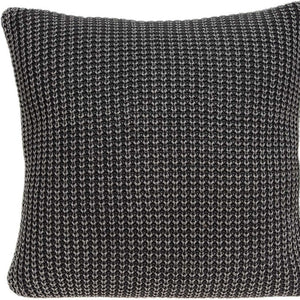 Homeroots 20" X 7" X 20" Transitional Charcoal Pillow Cover With Poly Insert   334146
