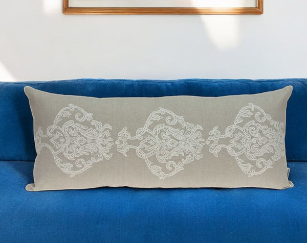 Homeroots 28" X 6" X 12" Transitional Beige Pillow Cover With Poly Insert   334148