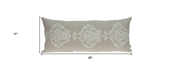 Homeroots 28" X 6" X 12" Transitional Beige Pillow Cover With Poly Insert   334148