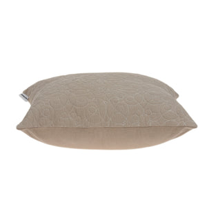 Homeroots 20" X 7" X 20" Elegant Transitional Tan Pillow Cover With Poly Insert   334150