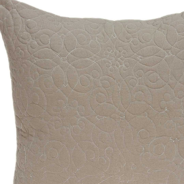 Homeroots 20" X 7" X 20" Elegant Transitional Tan Pillow Cover With Poly Insert   334150