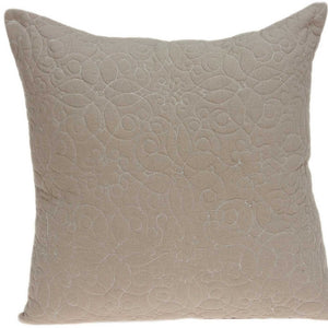 Homeroots 20" X 7" X 20" Elegant Transitional Tan Pillow Cover With Poly Insert   334150