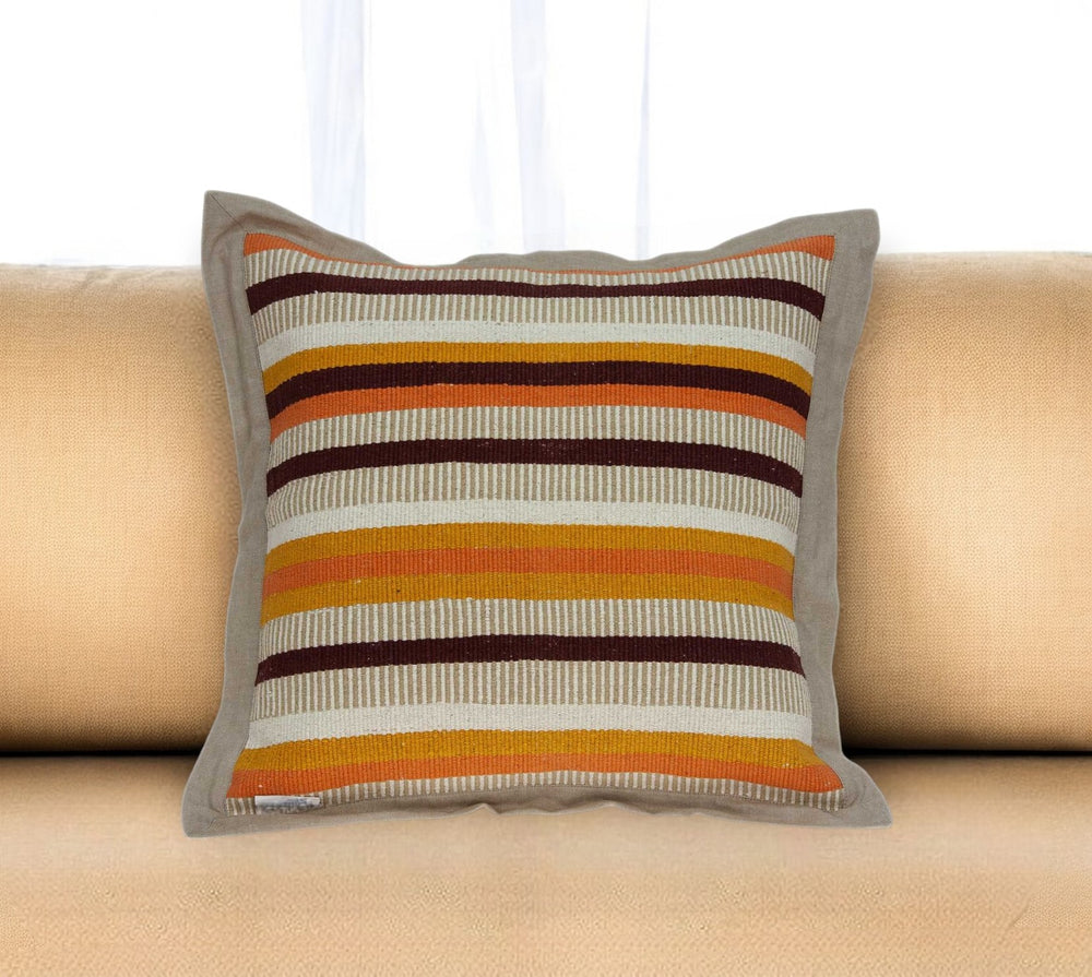 Homeroots 20" X 7" X 20" Transitional Multicolor Pillow Cover With Poly Insert   334152