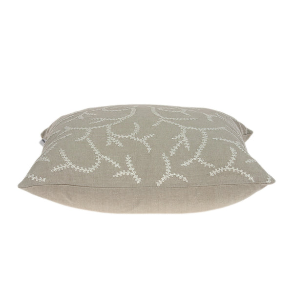 Homeroots 20" X 7" X 20" Elegant Transitional Beige Pillow Cover With Poly Insert   334153