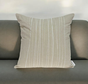 Homeroots 20" Beige Cotton Throw Pillow   334154