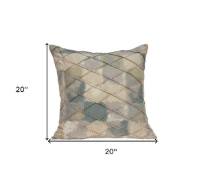 Homeroots 20" X 7" X 20" Cool Transitional Multicolor Pillow Cover With Poly Insert   334156