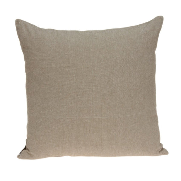 Homeroots 20" Tan Cotton Throw Pillow   334158