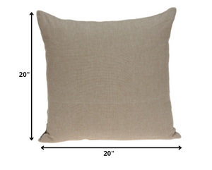 Homeroots 20" Tan Cotton Throw Pillow   334158