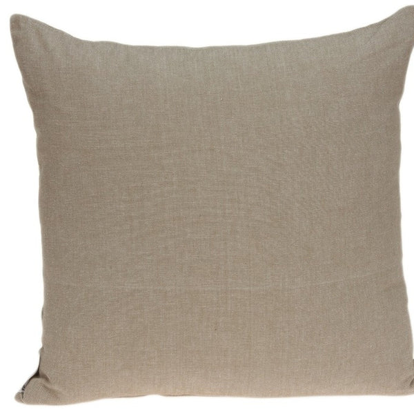 Homeroots 20" Tan Cotton Throw Pillow   334158