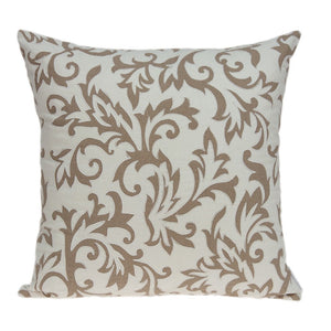 Homeroots 20" Beige Cotton Throw Pillow Cover   334165